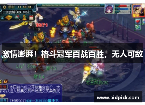 激情澎湃！格斗冠军百战百胜，无人可敌